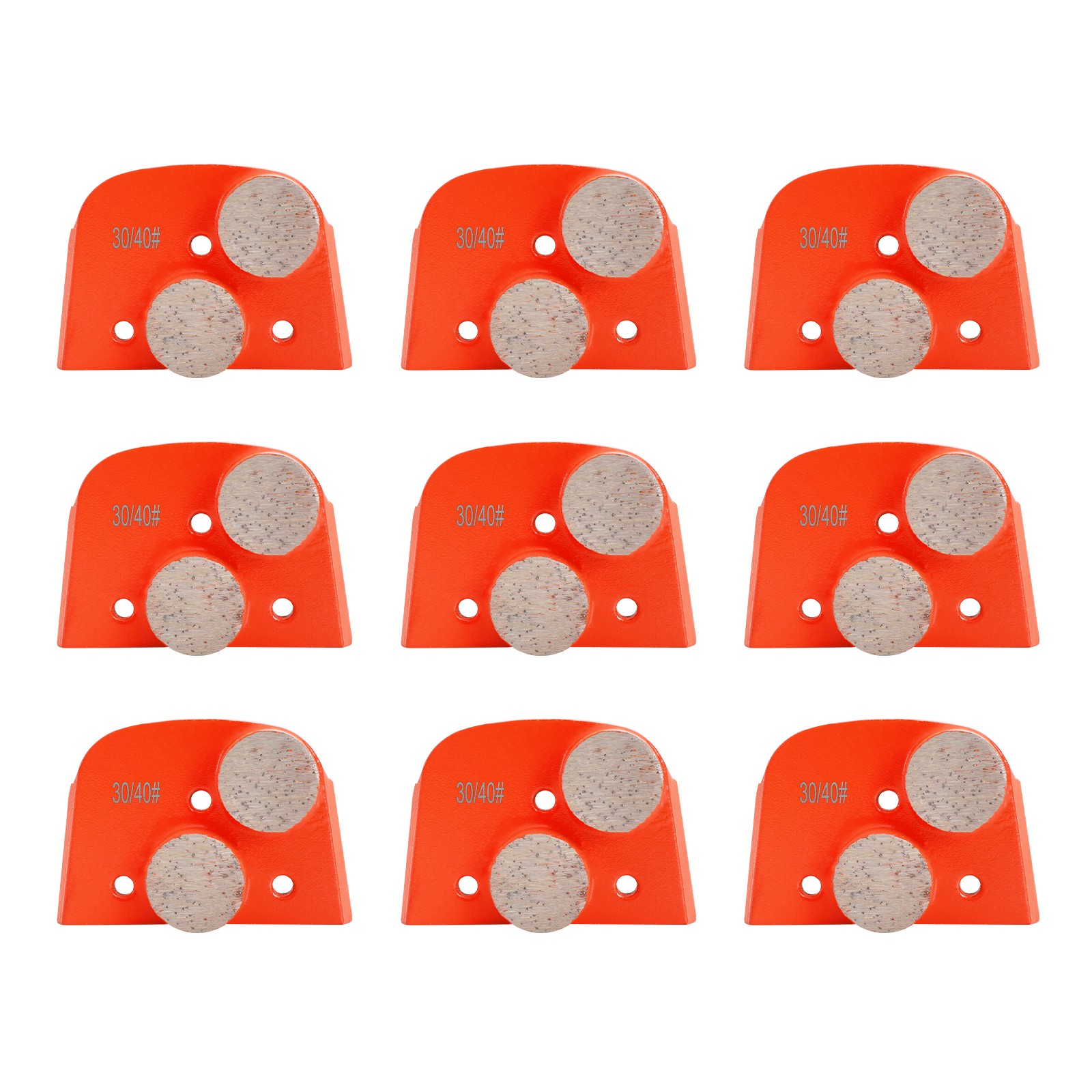 9 Pack Trapezoid Grinding Disc Hard Bond for Concrete Lavina Grinder #30/40 Grit