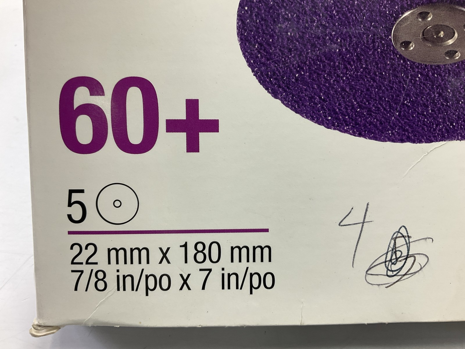 3M 33427 Cubitron II 60 Grit Abrasive Grinding Disc 7 In X 7/8 In – 4 Disc Total