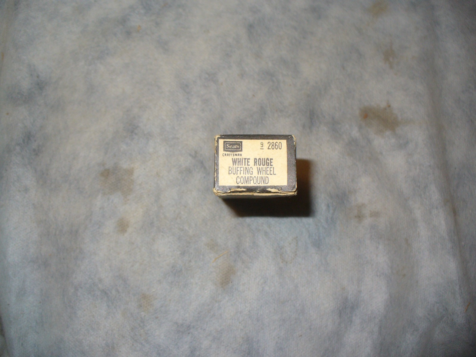 Vintage Sears White Rouge Buffing Wheel Compound 2860