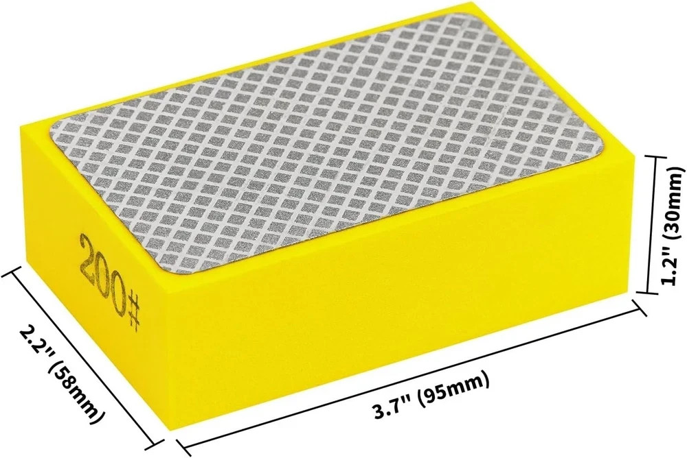 Diamond Polishing Pads Sanding Blocks – 4pcs Diamond Sanding Sponge Pads Tile To