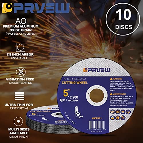 5 Inch Cut Off Wheels,10-Pack 5″x0.045″x7/8″ Quality 5″x0.045″x7/8″(10-PK)
