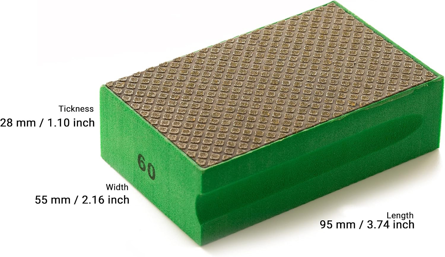 PRO Diamond Hand Pad Set – 2 Grit 60 & 2 Grit 120 Foam Sanding Blocks