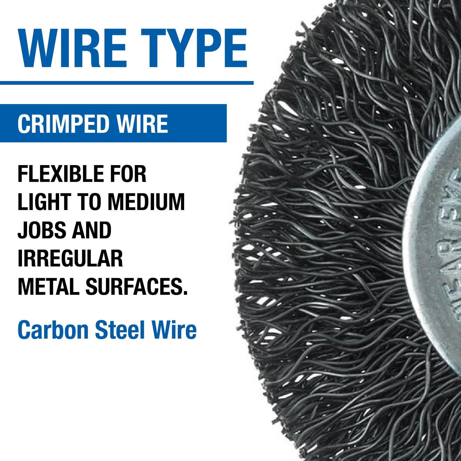 Mercer Industries 182020B 2in x 1/4in Shank Crimped Wire Wheels 20 Pack .014 Ste