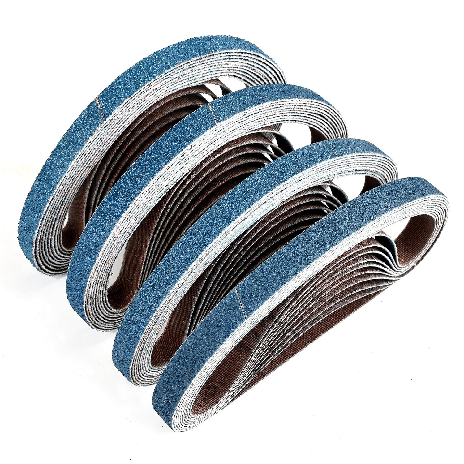 3/8 X 13 Inch Zirconia Sanding Belts, 40Pcs 10 Each of 40/60/80/120 Assorted