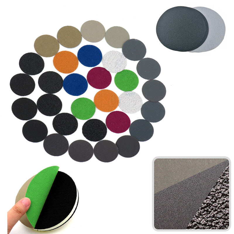 2 inch 50mm Hook Loop Sanding Disc Sandpaper Pads Wet & Dry 60 Grit -10000 Grit