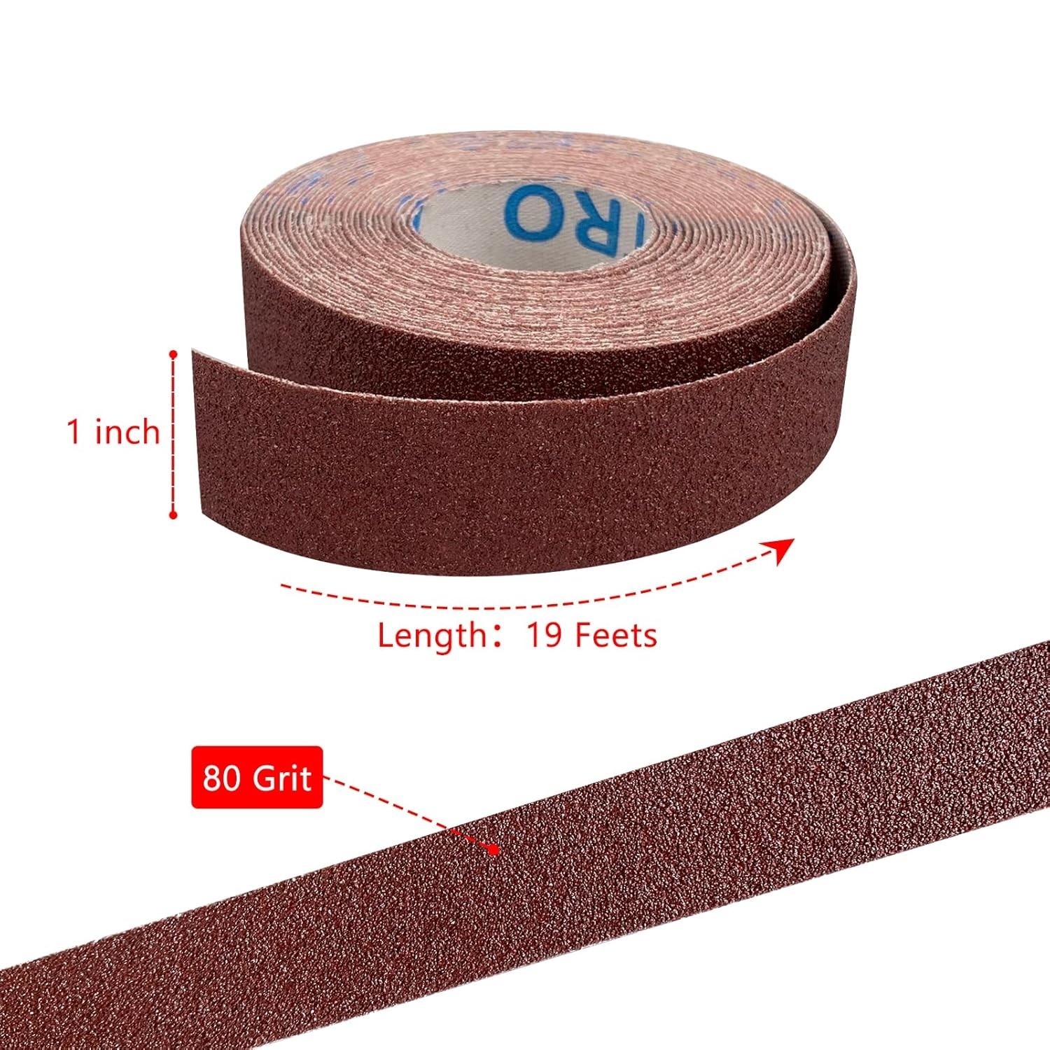 80 Grit Emery Cloth , 1″ x 19 Feet Sandpaper Sheets for Wood Furniture Metal …