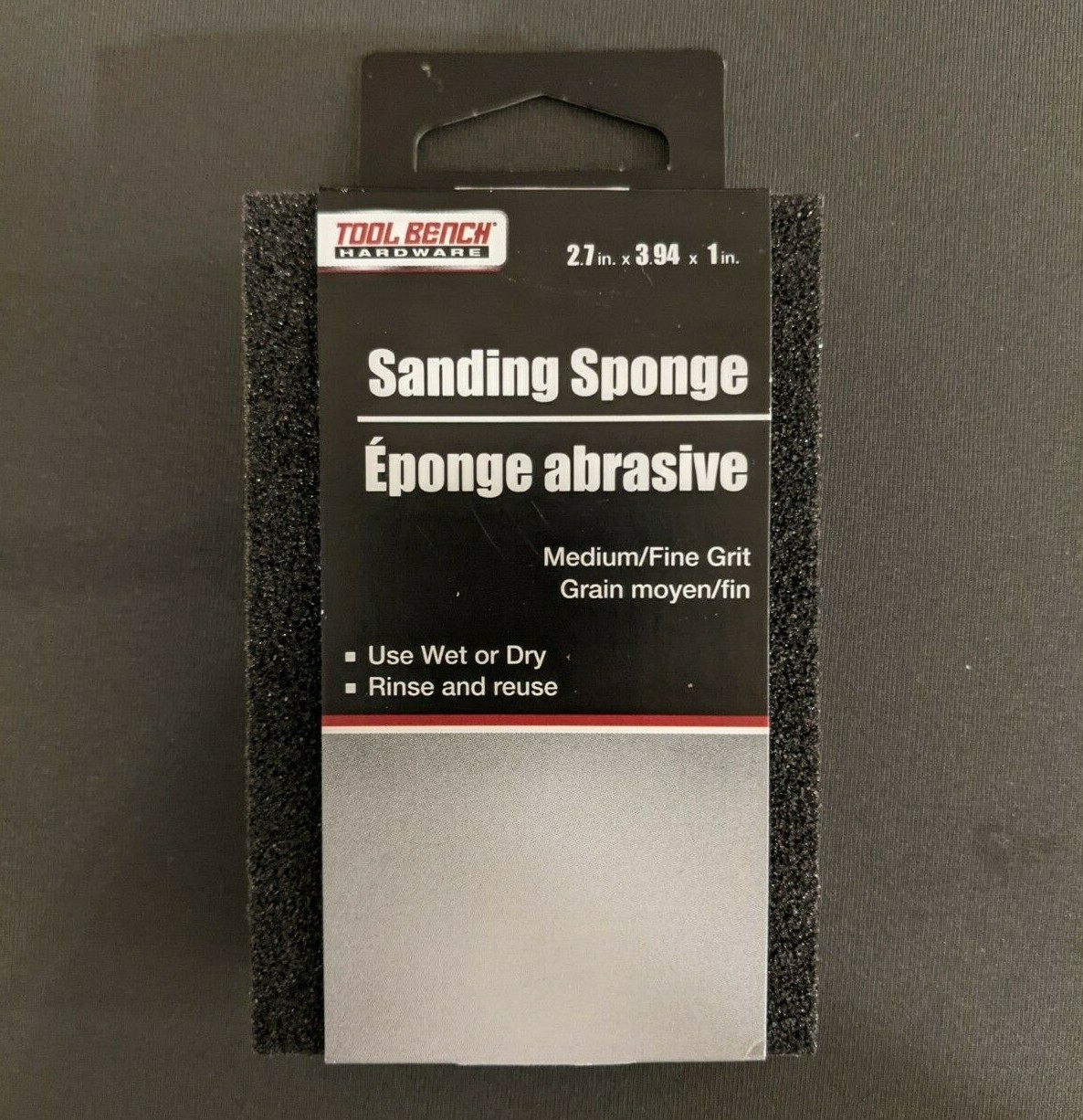 NEW TOOL BENCH Sanding Sponge – Eponge abrasive – Medium/Fine Grit – MADE IN USA