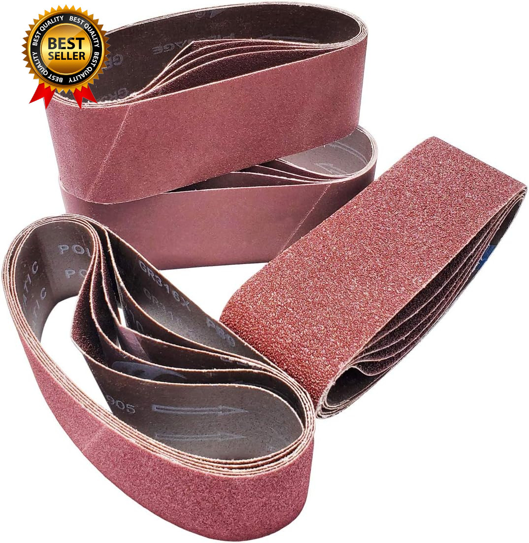 20 PCS 3 Inch 21 Inch Abrasive Sanding Belts 5 Each of 40 80 120 240…