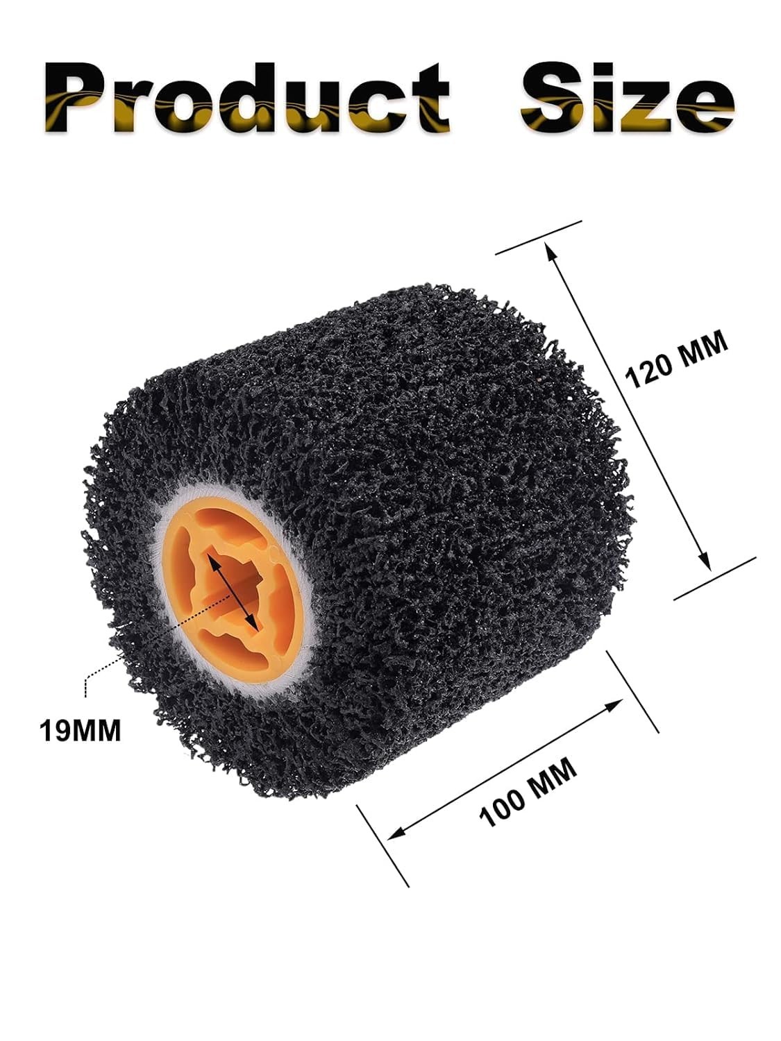 4 Pack Abrasive Drum Paint and Rust Remover, 40 Grit Abrasive Wheel Wire Draw…