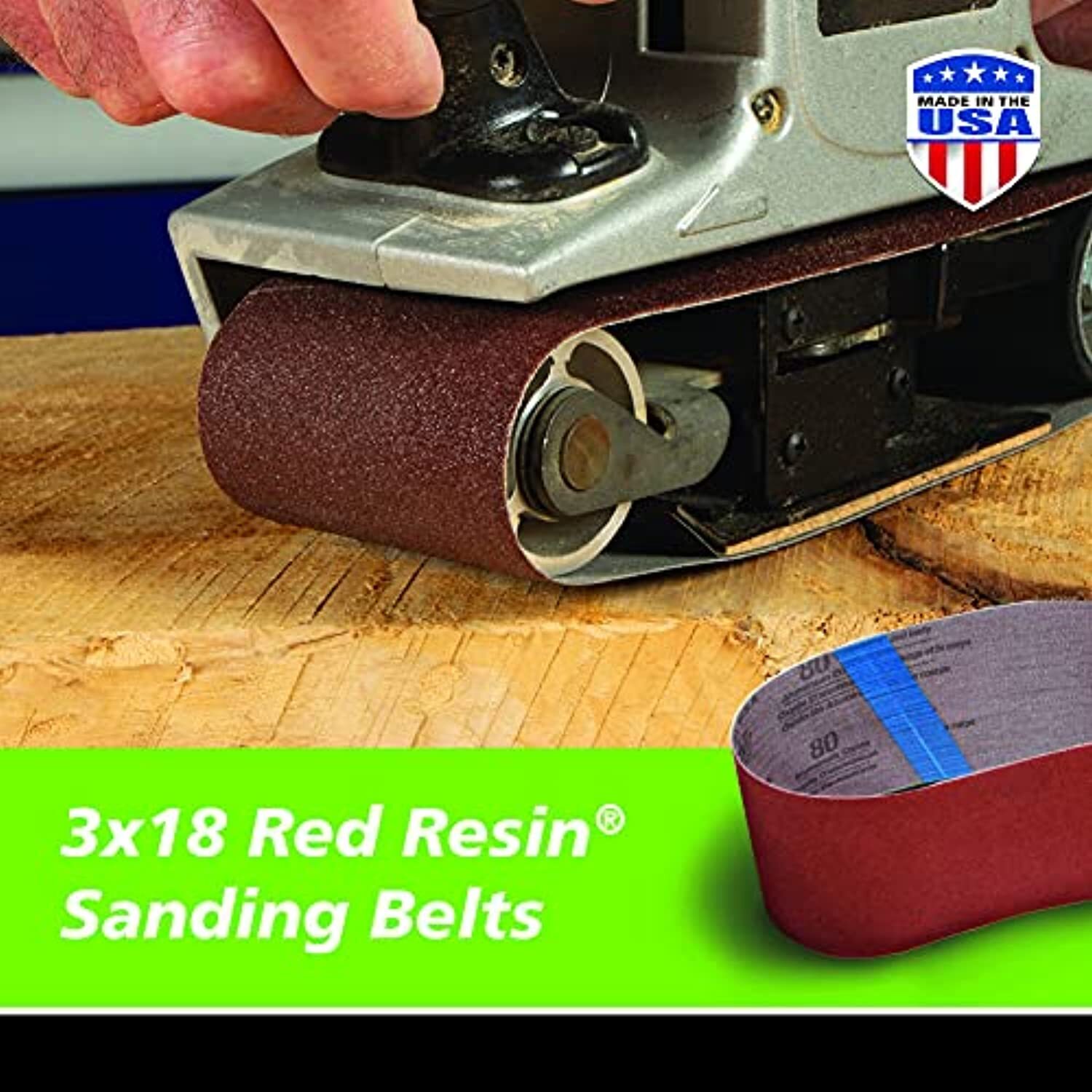 Ali Industries Gator 3″ x 21″ Red Resin Aluminum Oxide Sanding Belts, 80 Grit, 5