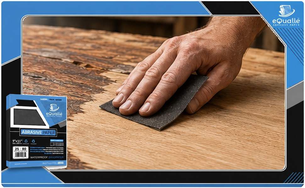 400 Grit Sandpaper Sheets, 9 x 11 in Silicon Carbide, Pack of 10 for Fine