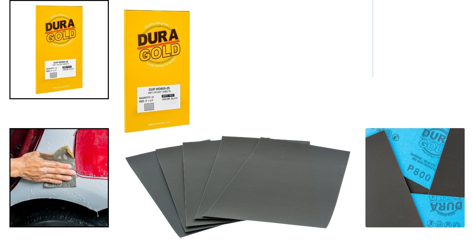 Exceptional 800 Grit Sandpaper – 25 Sheets 5.5″ x 9″ for Auto & Wood Finishing