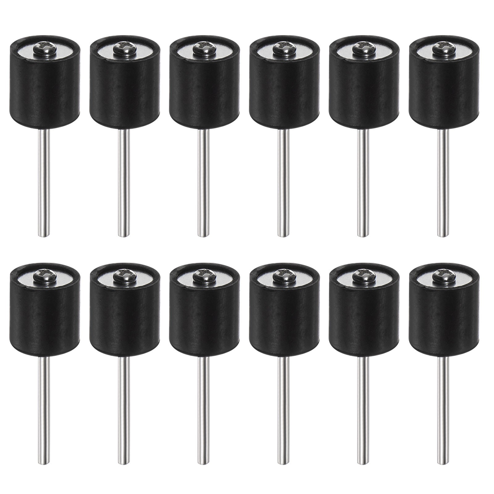 12pcs 1/2 Inch Sanding Drum Rubber Mandrels 2.35mm Shank Sanding Sleeve Holder