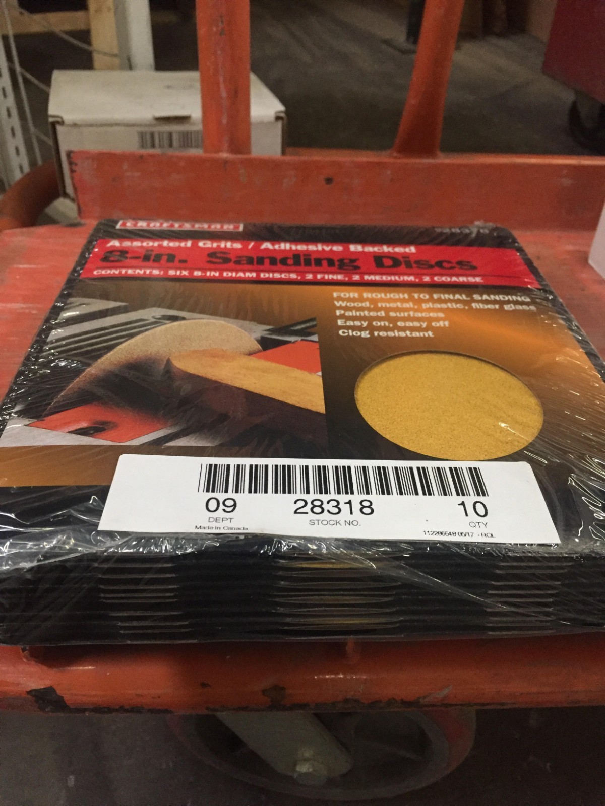Craftsman 8″ Adhesive Backed Sanding Discs, 6 Pack Assorted Grits (Bundle of 10)