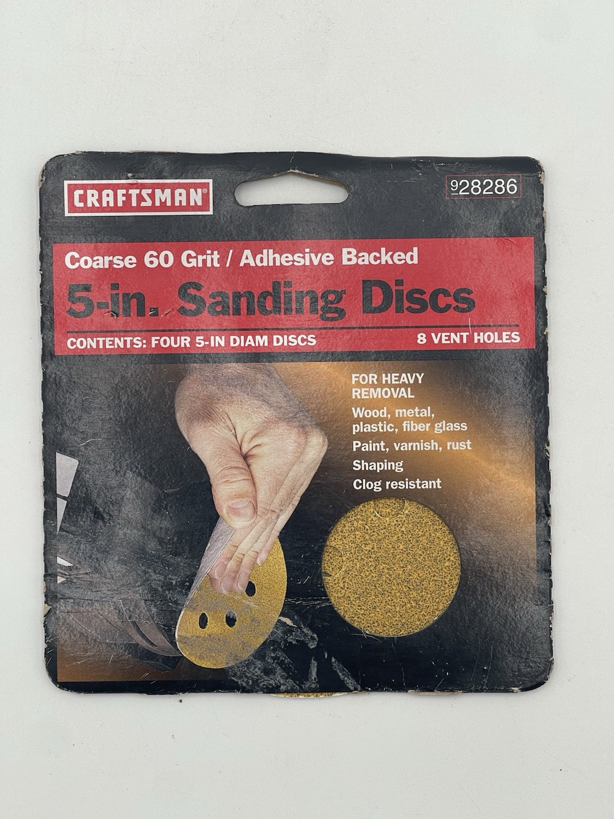 Vintage Sears Craftsman Sanding Discs, 60 Grit Adhesive 5 Inch