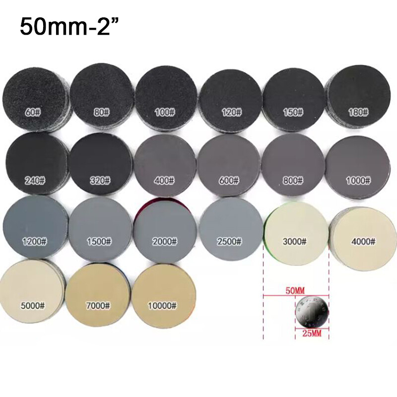 25-75mm Wet and Dry Sanding Discs 1-7Inch Sandpaper Hook&Loop Pads Grit 60-10000