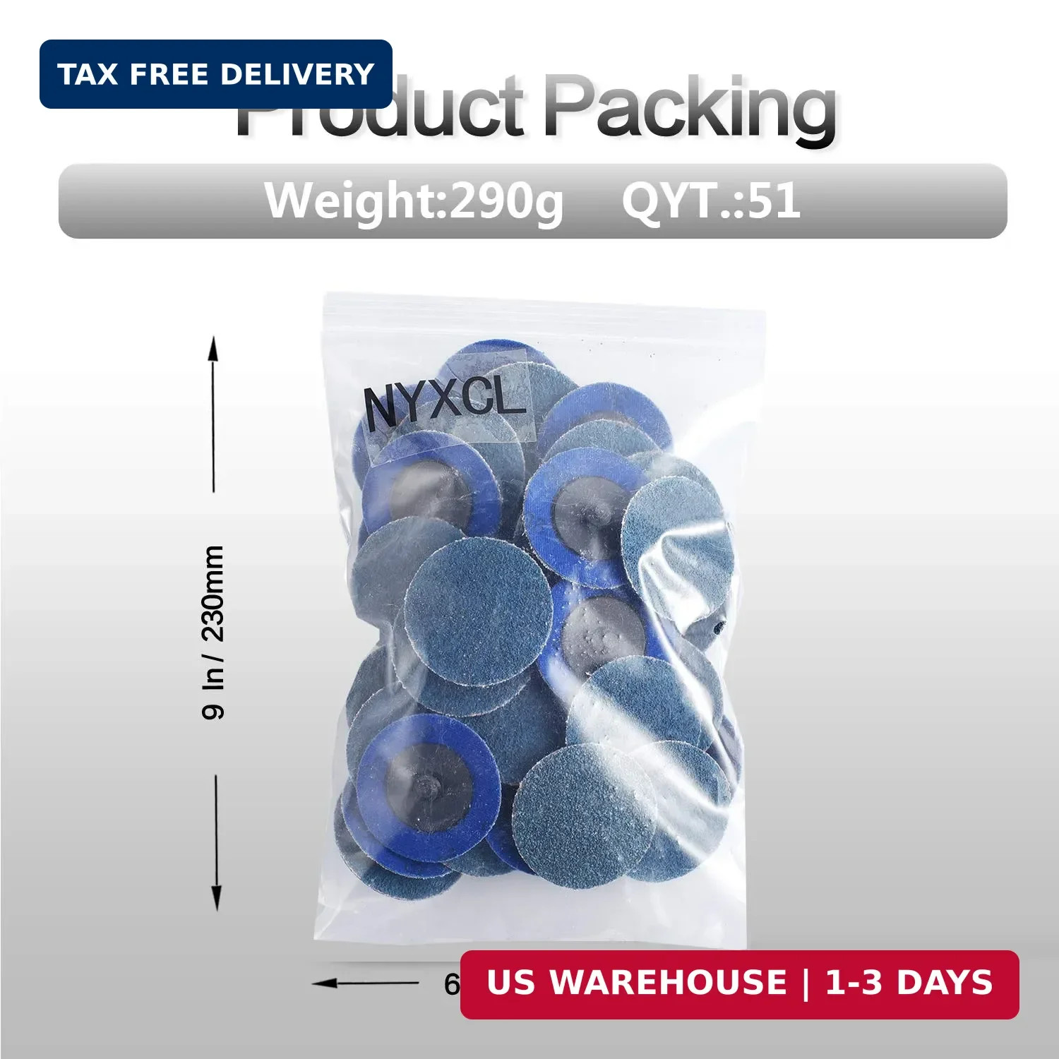 Miroku 50Pcs P36 2-inch Quick Change Discs Set, Zirconia Sanding Discs with 1/4″
