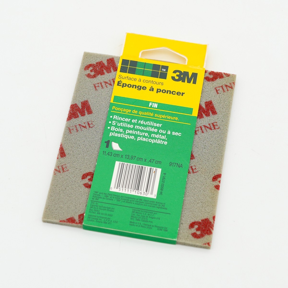 🔥3M Contour Surface Sanding Sponge 06965, 4.5 in x 5.5 in x .1875 in, 250 Fine