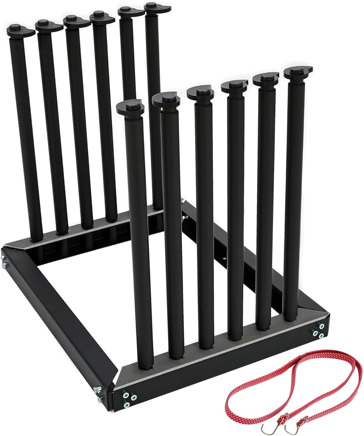 5-Lite 24″ Windshield Glass Rack with Rubber Pads & Steel Holder