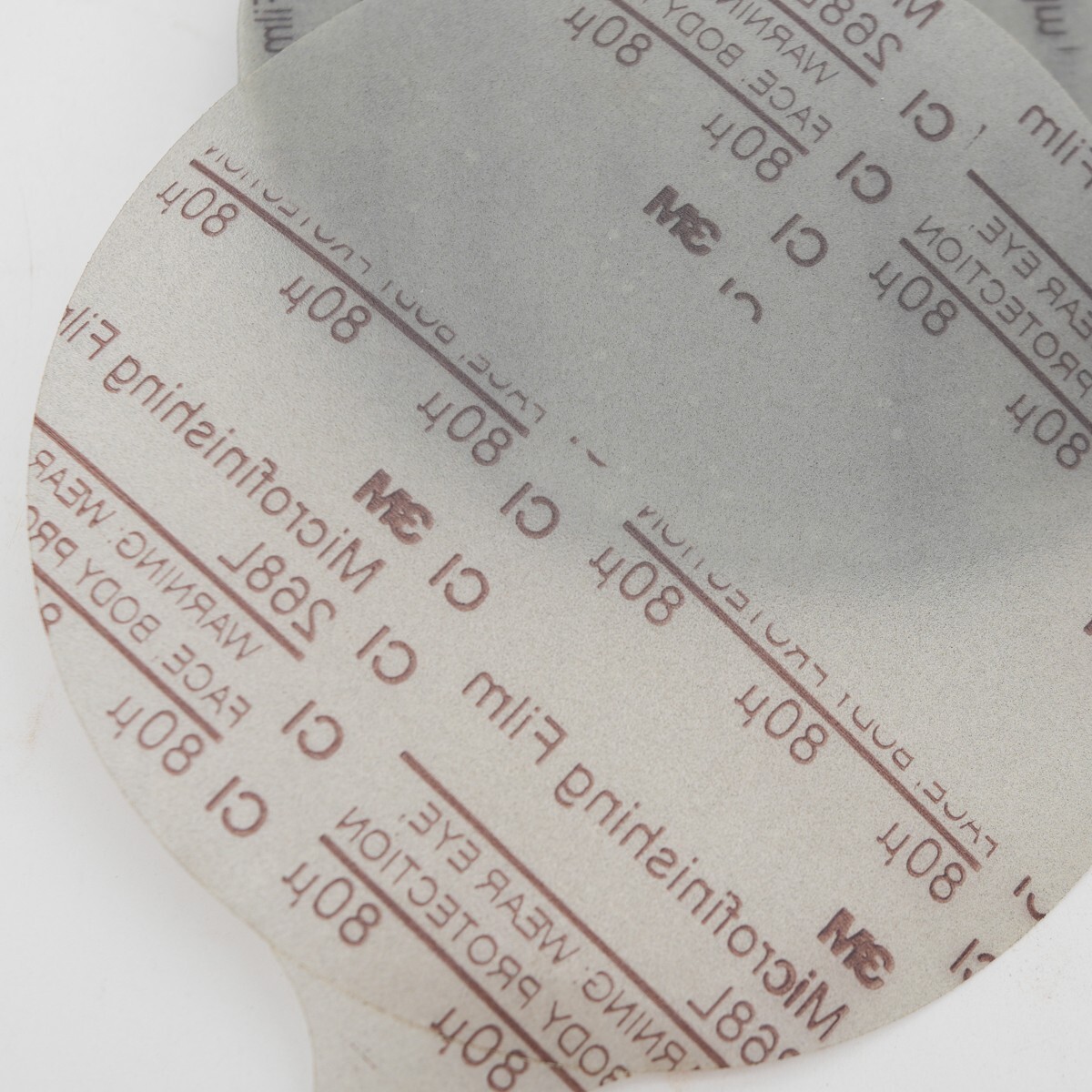 3M Sanding Discs – 6in -80mic – 268L Microfinishing Film PSA Discs – 14855 (x25)