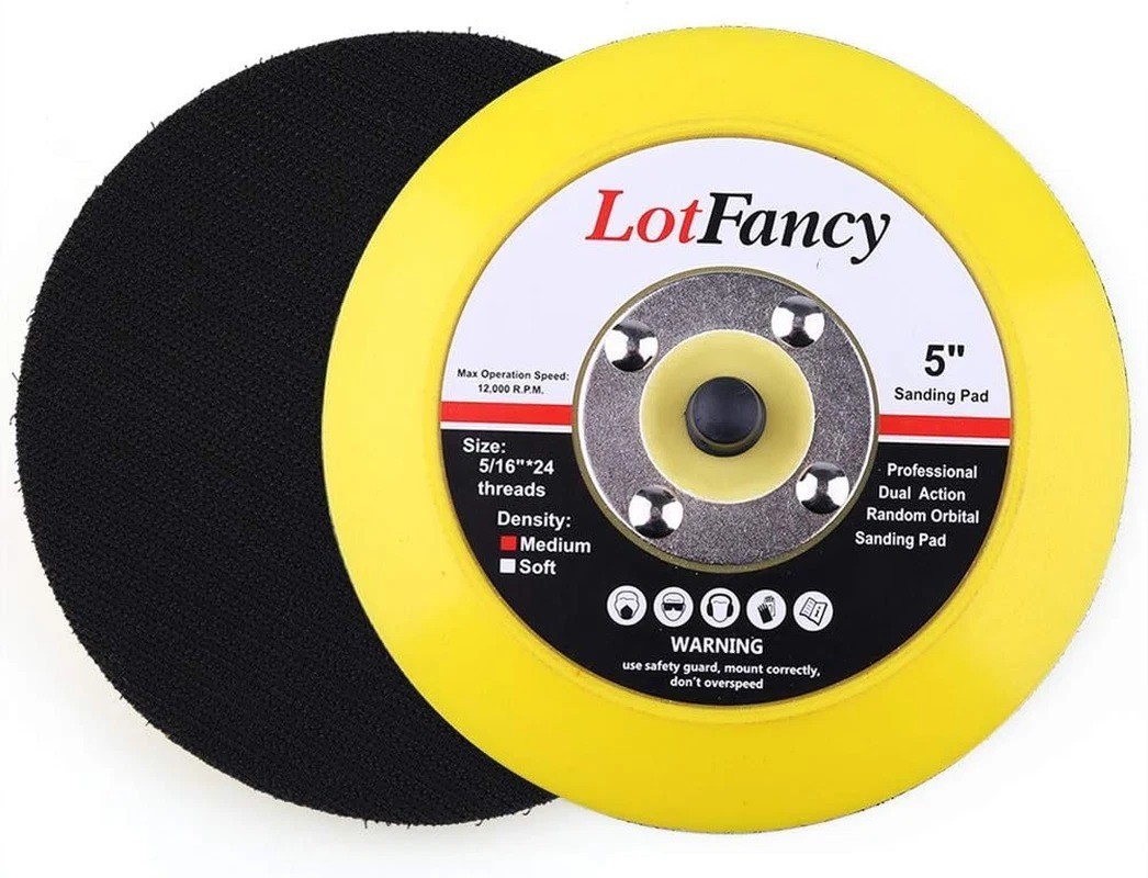 5 Inch Hook and Loop Backing Pad, Pack of 2 – DA Air Random Orbital Sander/Poli