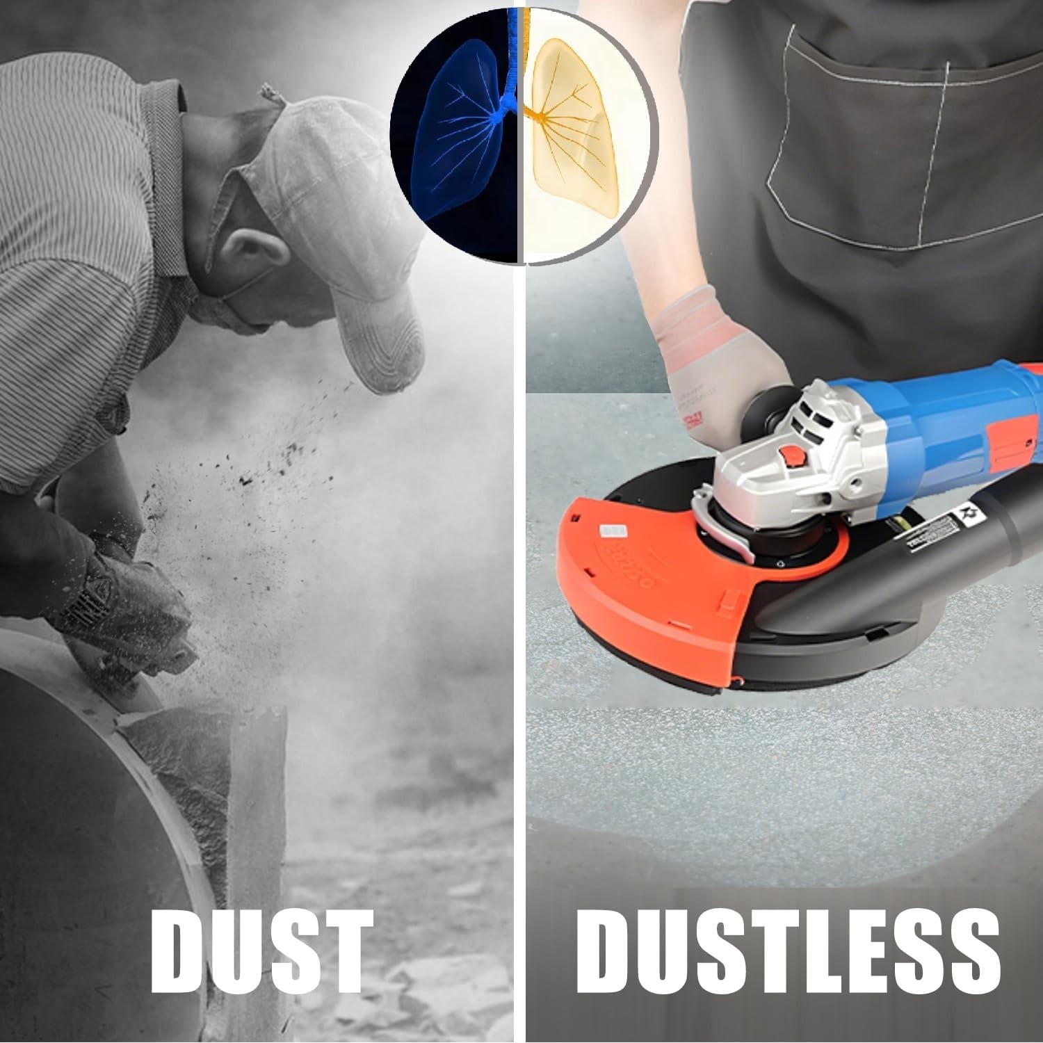 Heavy-Duty 9 Inch Grinding Dust Shroud with Brush Ring for Surface Cleanliness