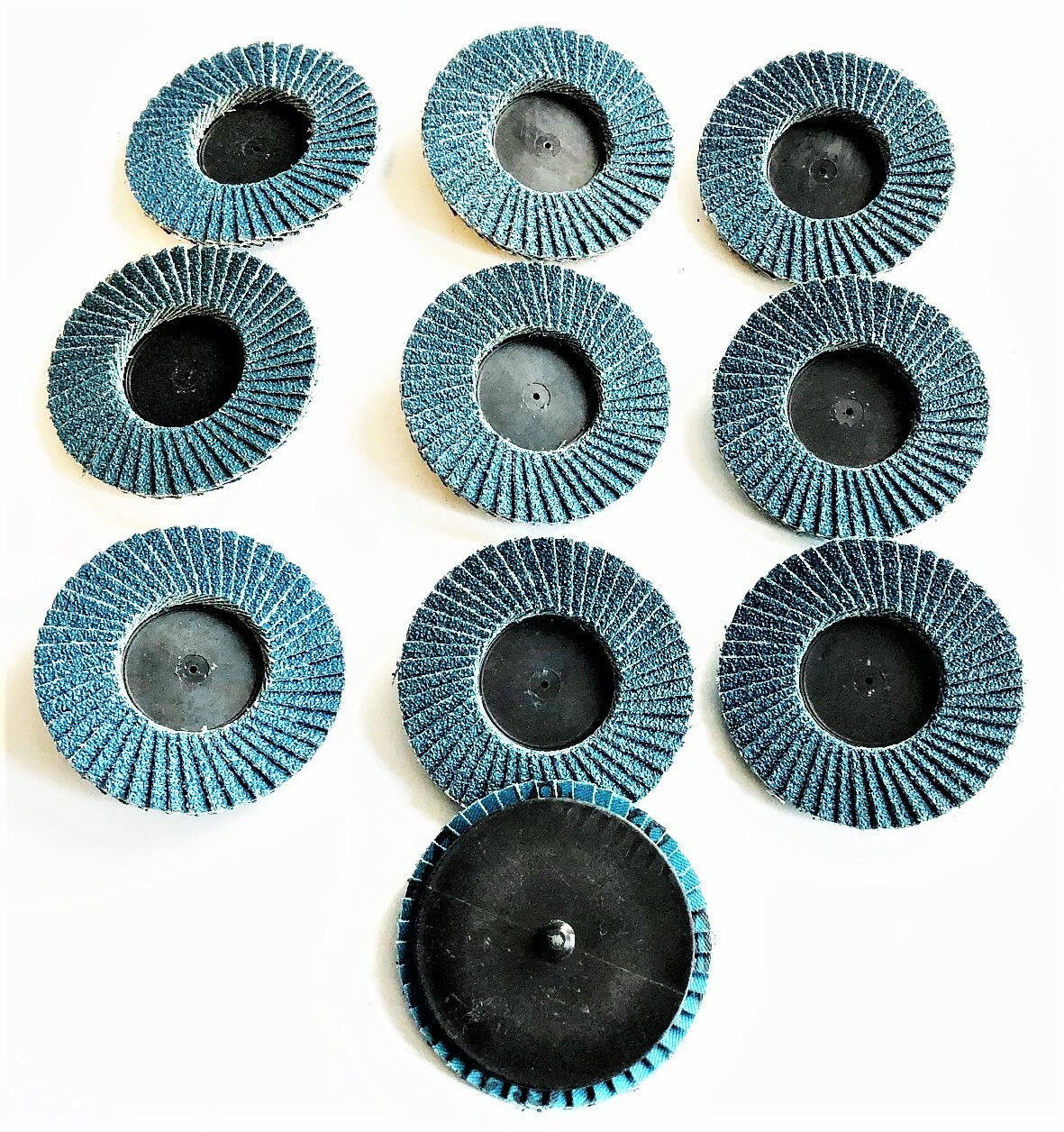20 GOLIATH INDUSTRIAL 3″ ROLL LOCK SANDING FLAP DISCS ZIRCONIA 40 GRIT RFD340