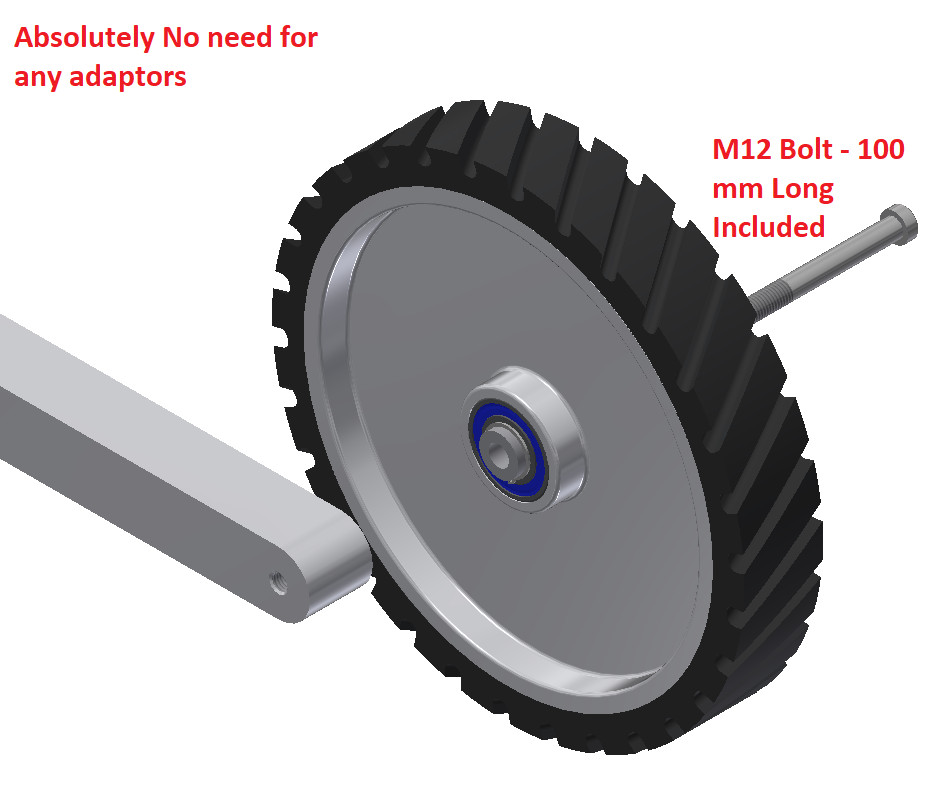 2×72″ Belt Grinder-150 mm- 6″ Contact Wheel Smooth Rubber-50 mm Wide +Adapter