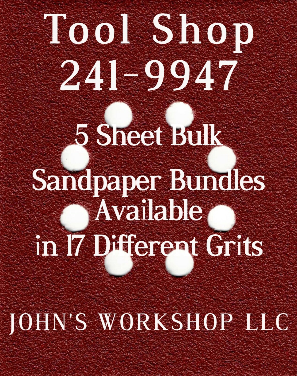 Tool Shop 2419947 – 1/4 Sheet – 17 Grits – No-Slip – 5 Sandpaper Bulk Bundles