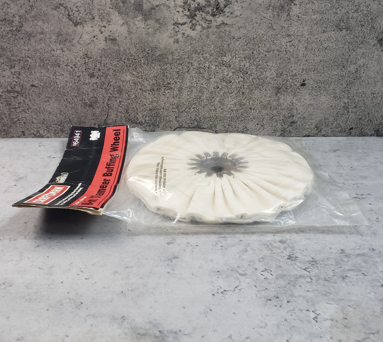 Sears Craftsman 8″ Buffing Wheel 5/8″ Arbor Hole 64941 NOS Sealed