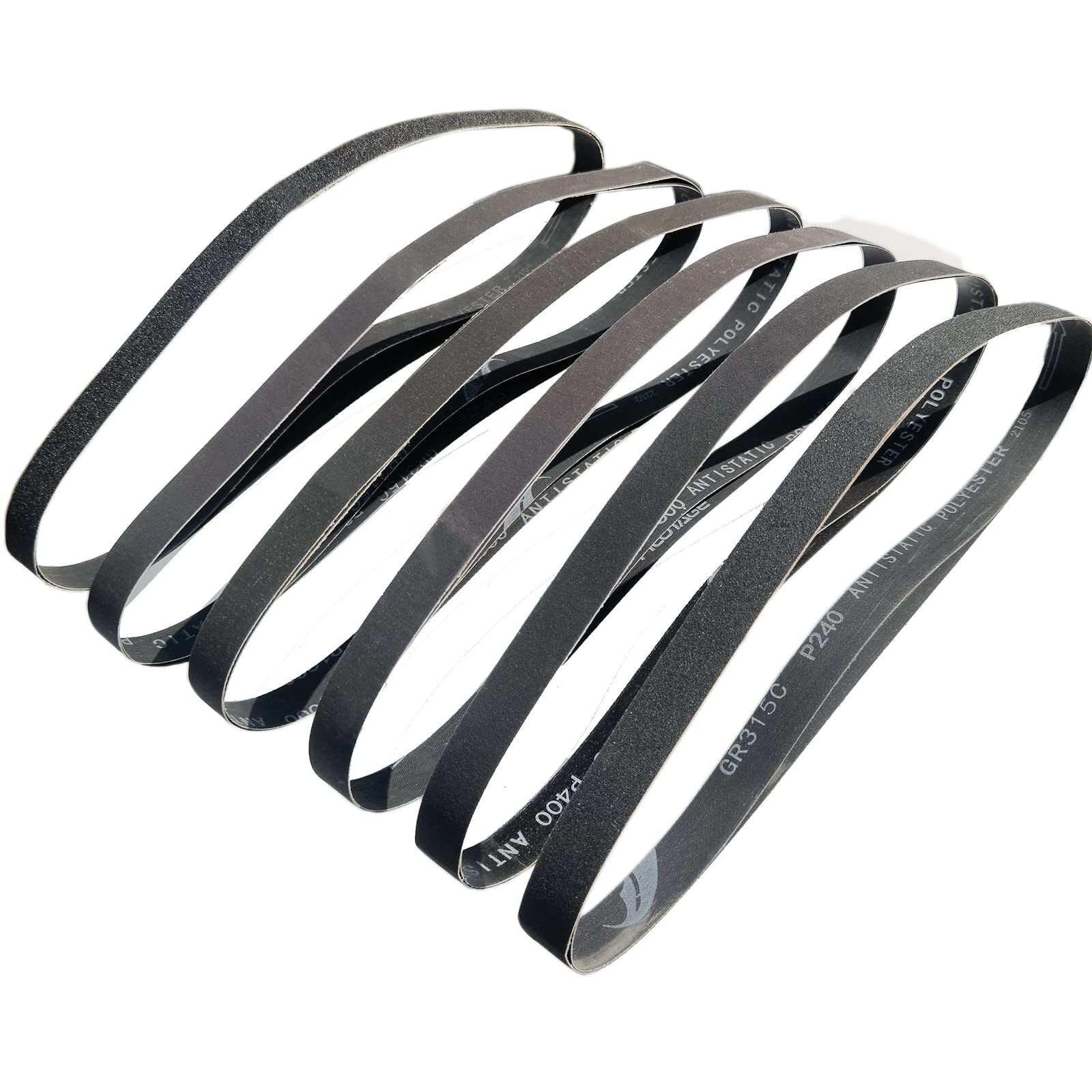 12 Pack 1 x 42 Inch Silicon Carbide Sanding Belts Assortment -120 240 400 600…