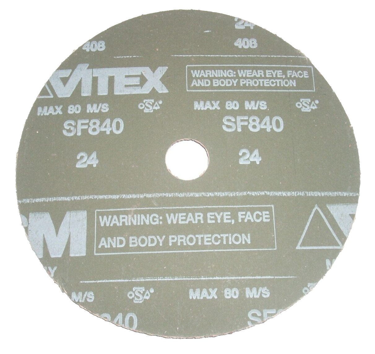 Standard Abrasives 7 x 7/8 Resin Fibre Sanding Discs 24 Grit Ceramic 25pk