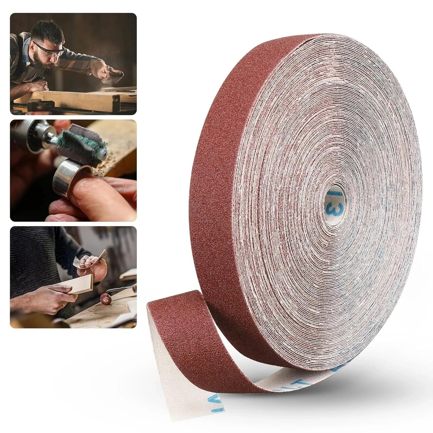 1 Inch x 5M Emery Cloth Roll Sandpaper Roll for Wood Metal Polishing Detailing