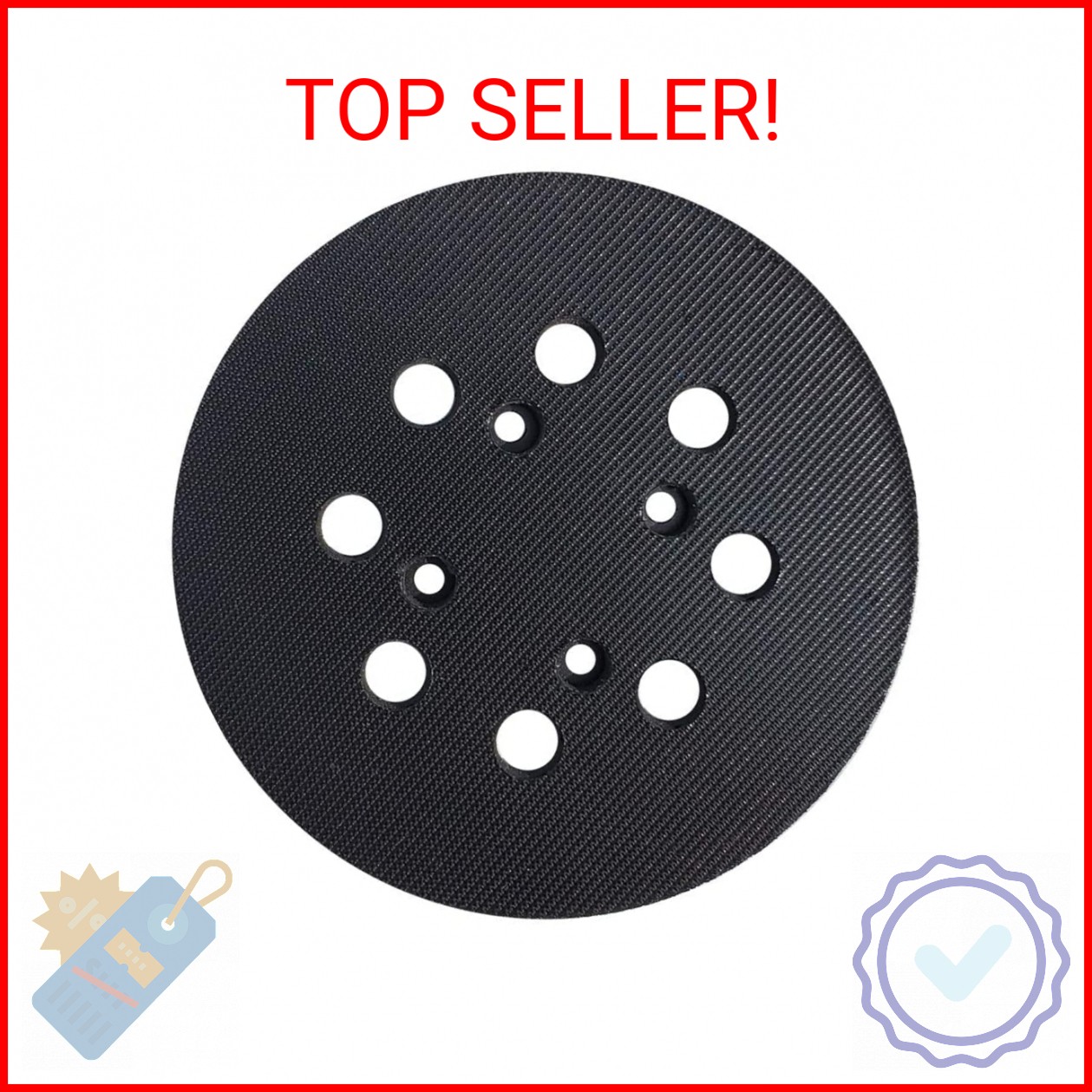 5 Inch 8 Hole Sander Pad for Ridgid R2600 R2601 5″ Random Orbit Sander, 5″ Repla