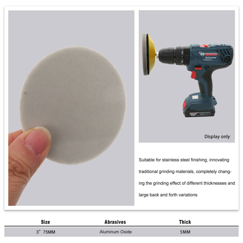 50mm Hook and Loop Sanding Foam Sponge Disc Pads Sandpaper Orbital 2 inch