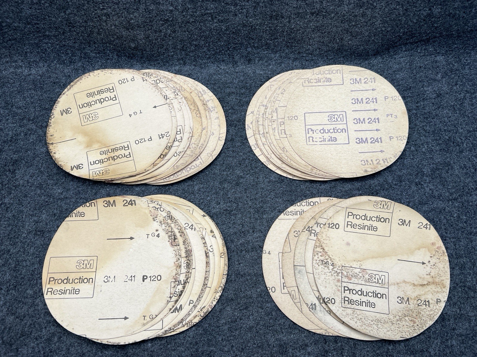 3M 241 120 Grit Sanding Disc Abrasive 8″ Round 35 Discs Red Non Self Adhesive