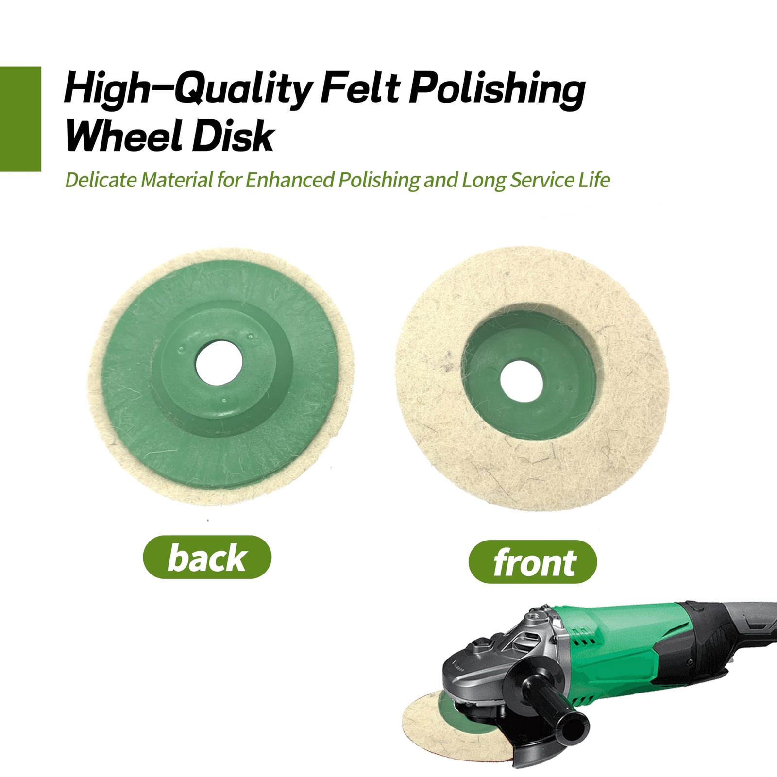4Pcs 4 Inch Wool Polishing Wheel Disc Pad Ultimate Power Buffing