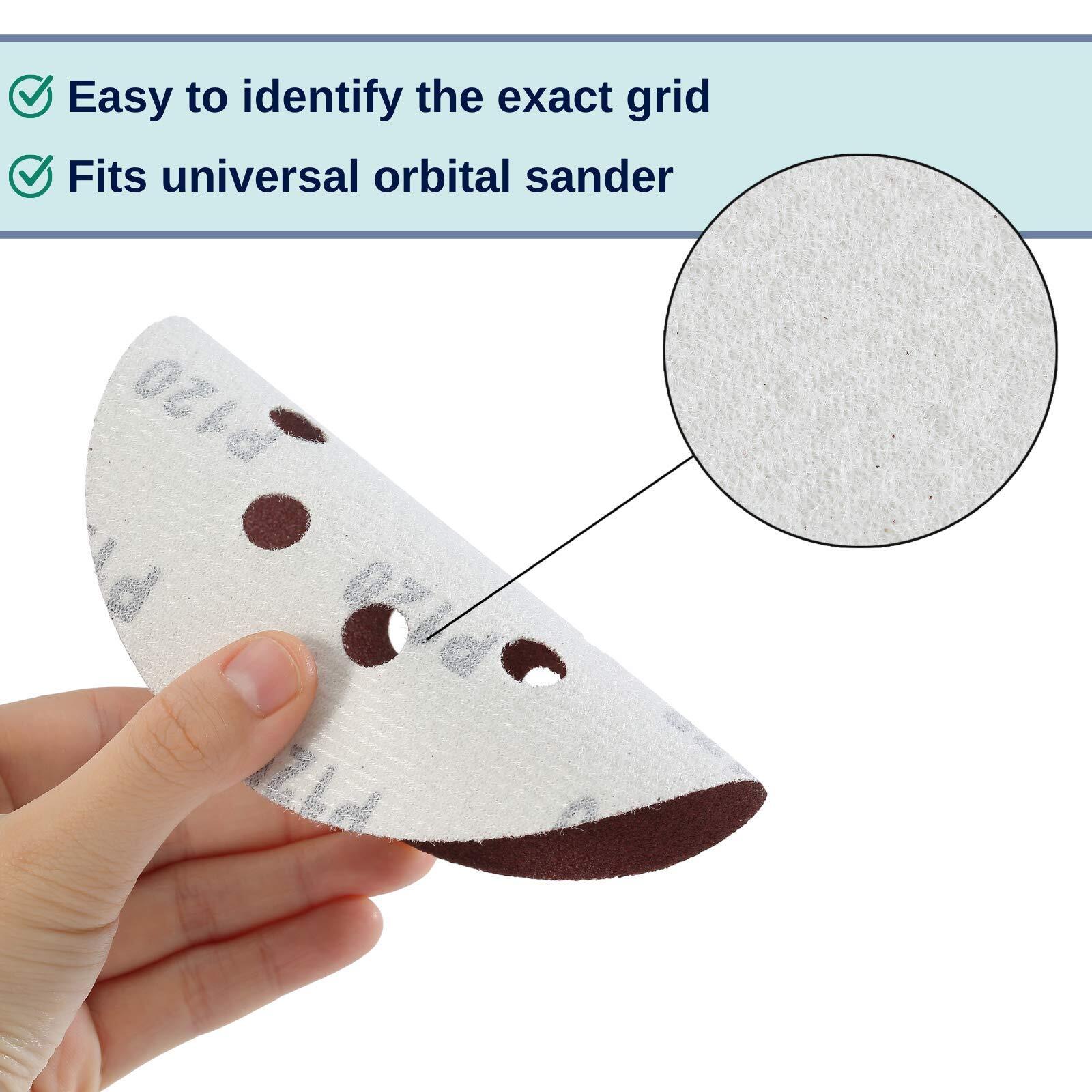 Bates- Sanding Discs 5 Inch 8 Hole 30 Pack Assorted Grits 40 80 120 220 320 60