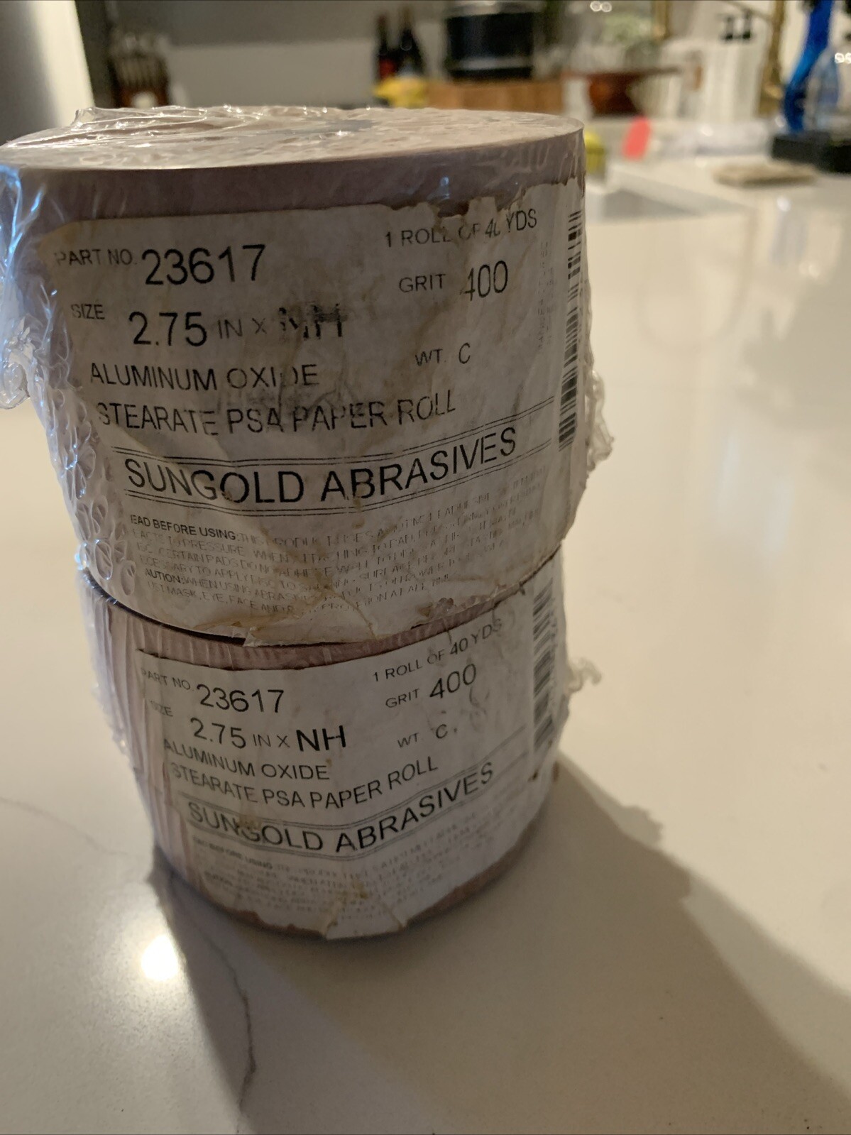Sungold Abrasives 23617 -2 Rolls 23617 2.75 In X NH Grit 400 A/O Stearate PSA
