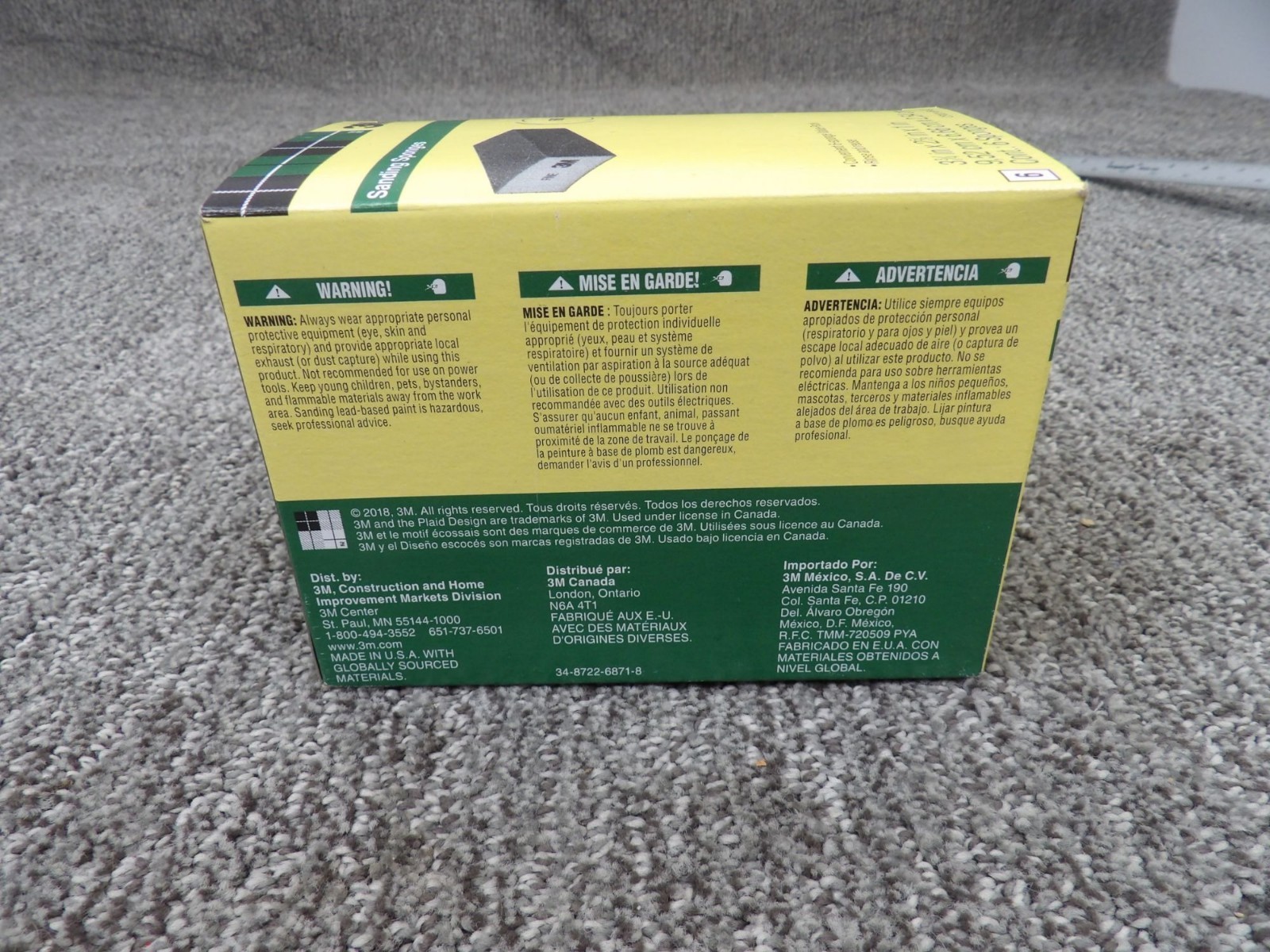 3M Sanding Sponges Fine Grit 6-Pack 3.5″ x 2.5″ x 1″ Reusable & Rinseable