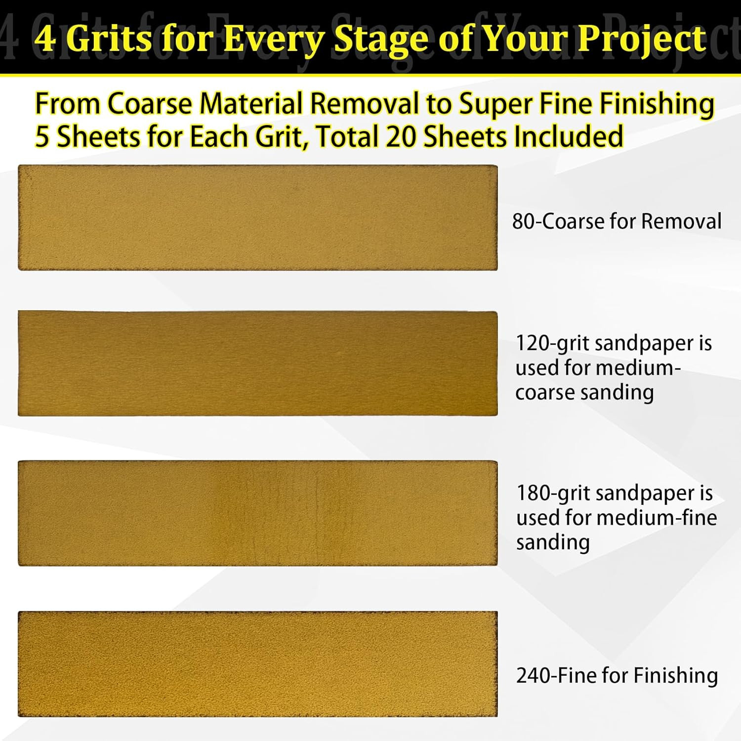 Upgrade 9 Pieces of Sanding Block Kit, Hook and Ring Design, Including 20 Pieces