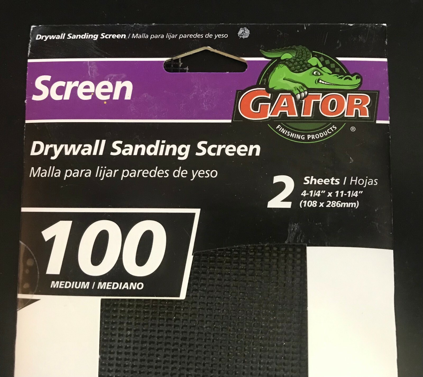 Gator Ali Industries 100 Grit Medium Drywall Sanding Screen 2 Sheets Per Pkg. 6