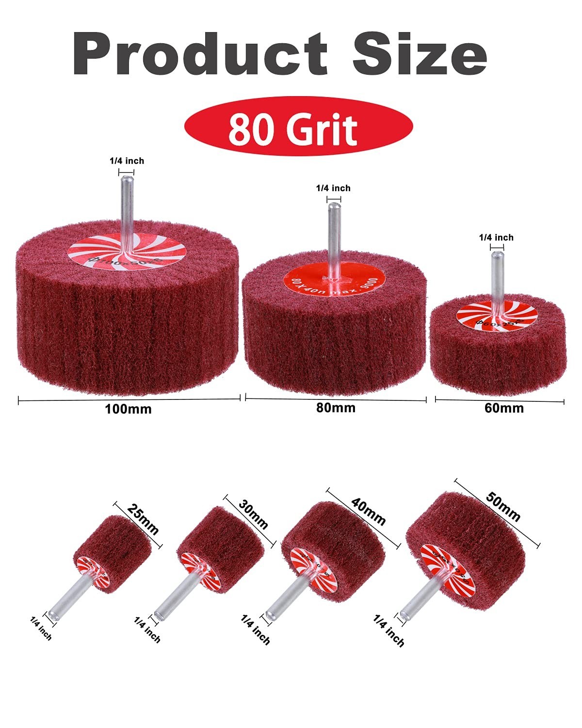 Heavy Duty Metal Polishing Flap Wheels – 14 Pack