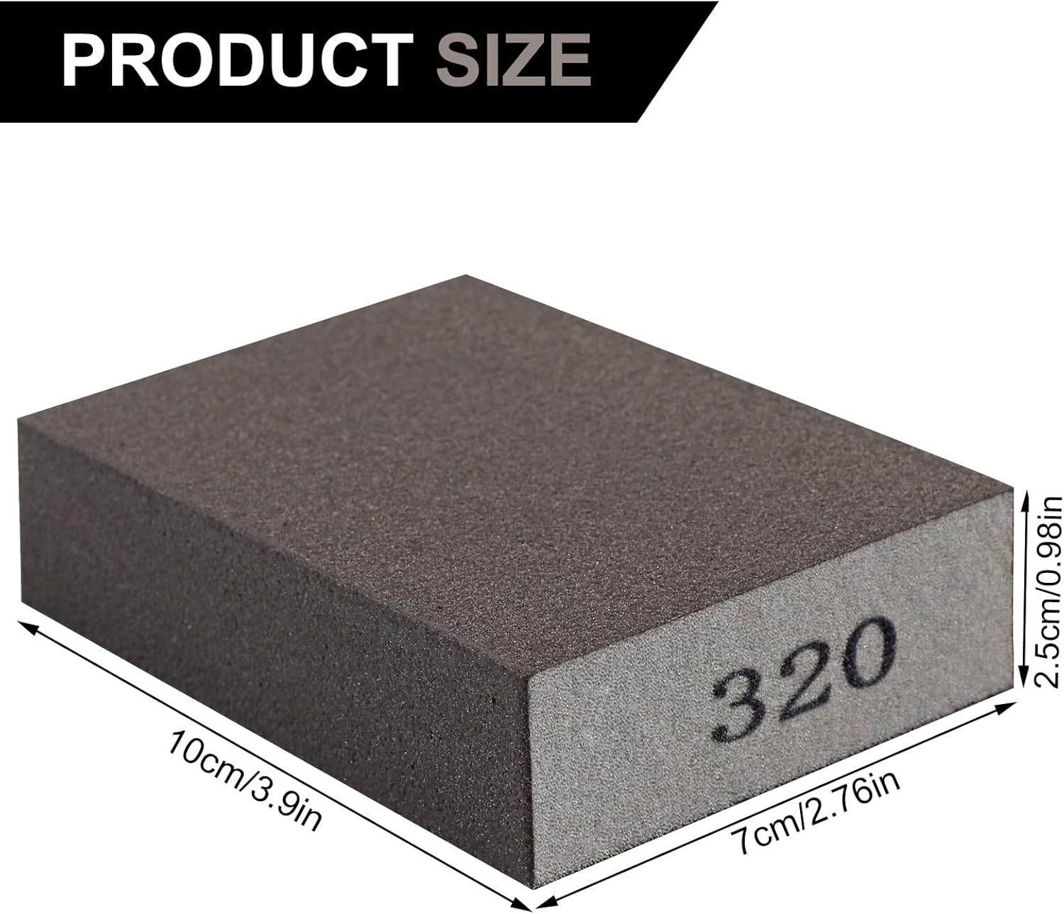 Durable 8-Pack Sanding Sponges, 320 Grit – Perfect for Wood and Metal Finishing