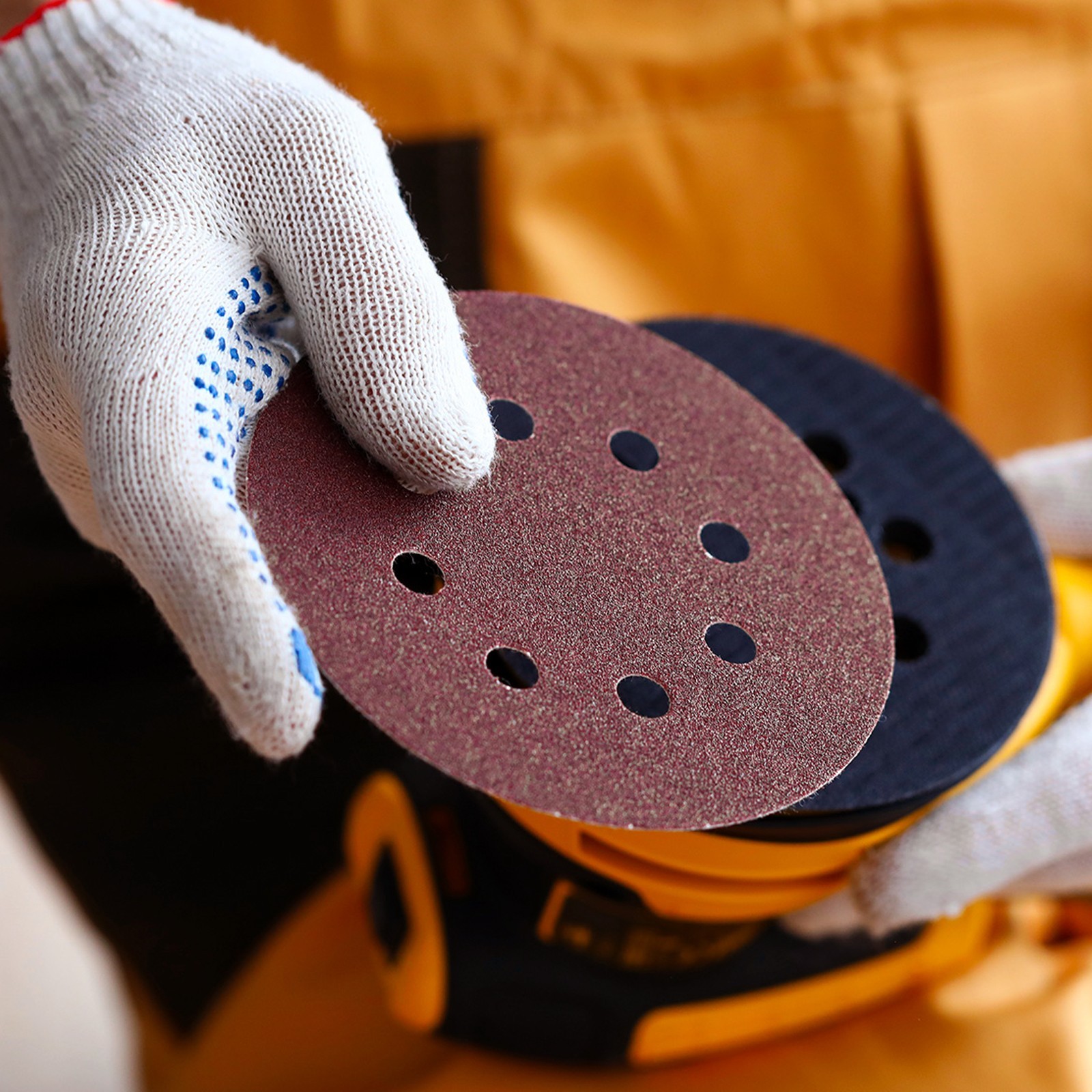 50x 5inch Sanding Discs 120 Grit Hook Loop 8-Hole Orbital Sander Paper DIY Acces
