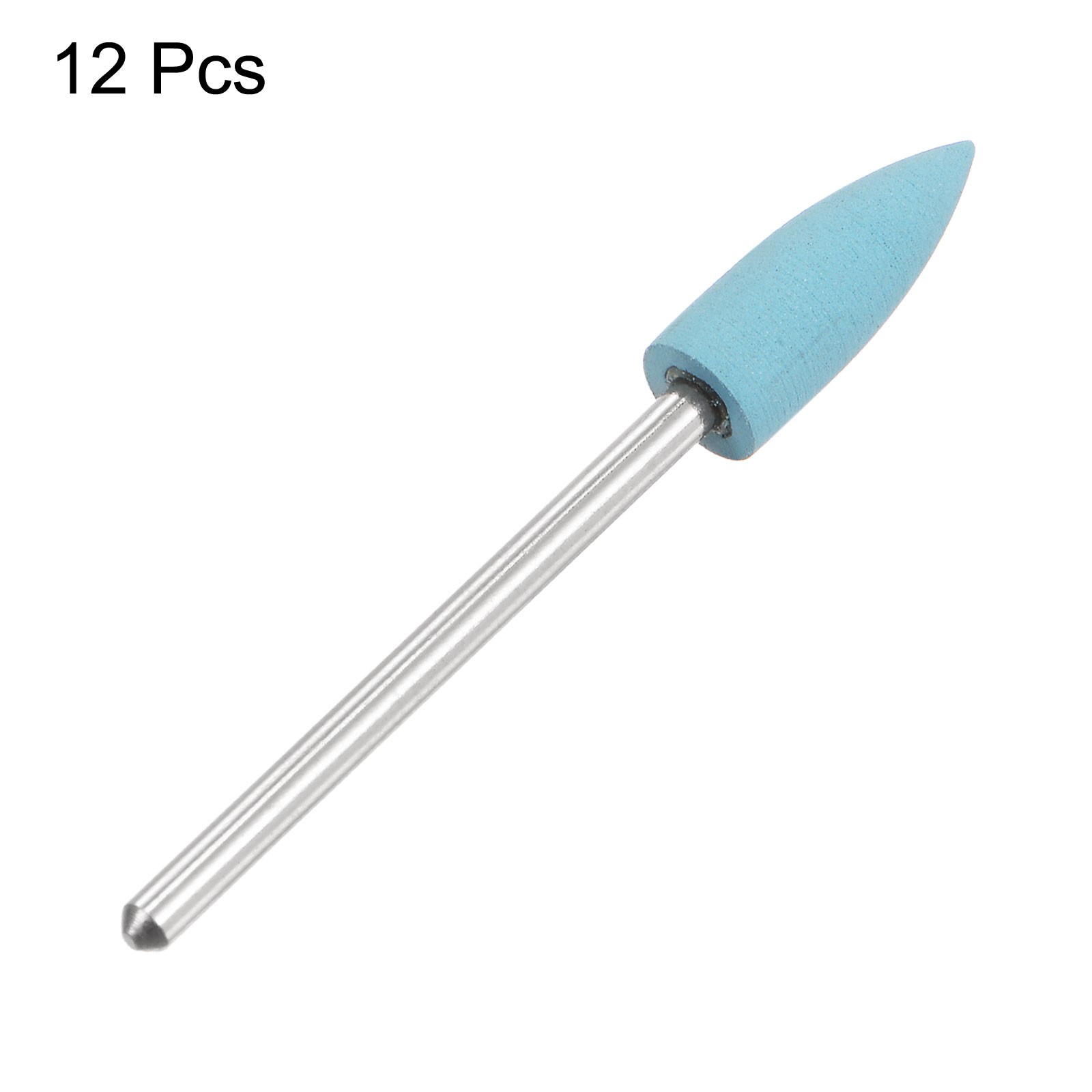 12pcs 600# Abrasive Mounted Stone 2.35mm Shank 1/4″ Dia Pointed Grinding Wheel