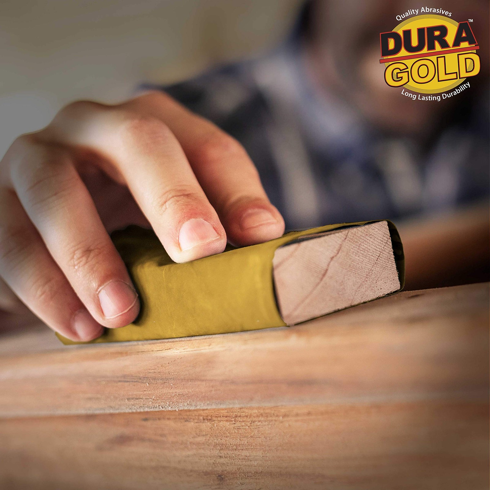 Dura-Gold Premium 1/4 Sheet Gold Sandpaper Sheets, 220 Grit (Box of 400) – Wo…