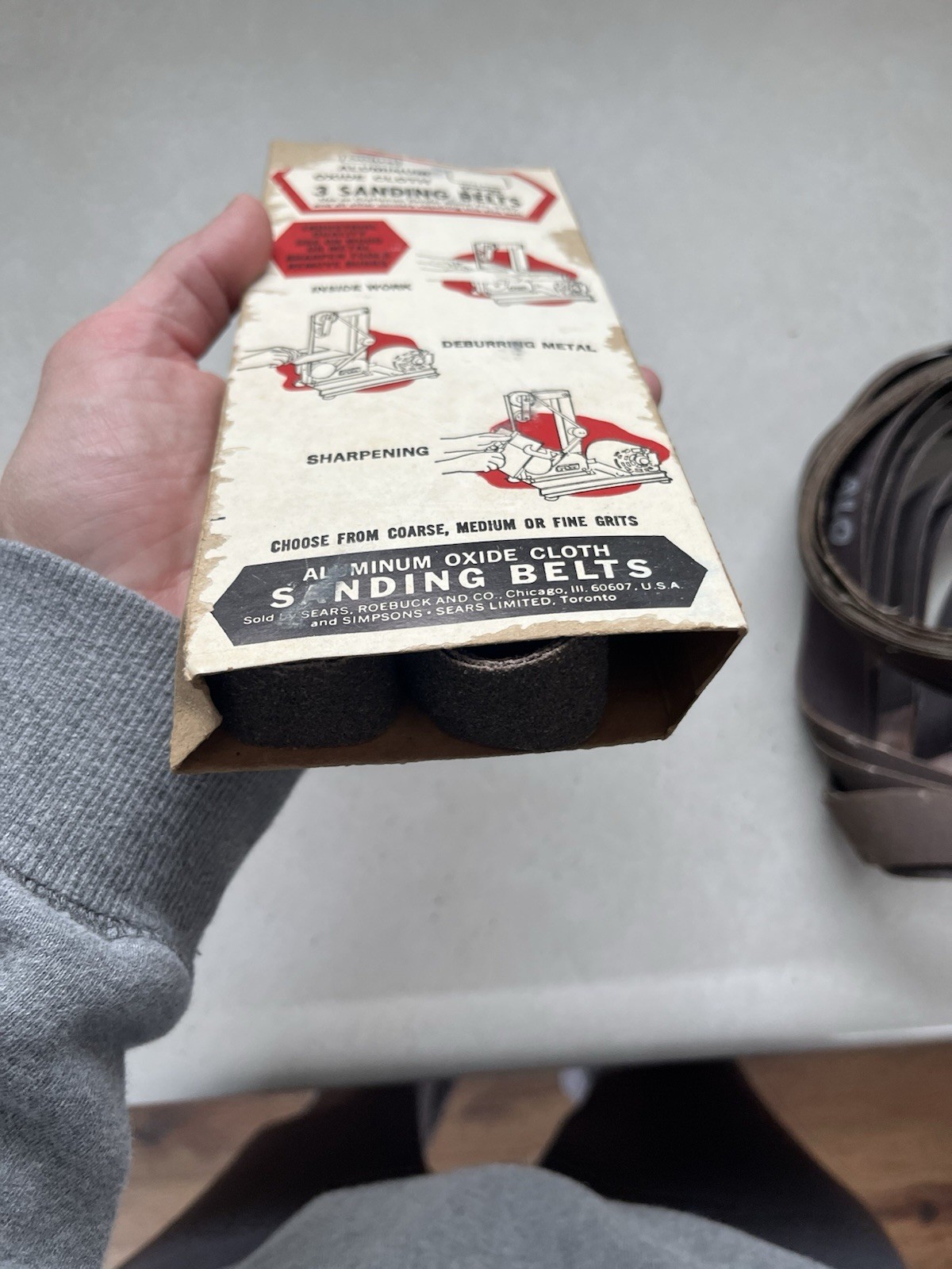 Aluminum oxide sanding belts 1×42 & x-088 lot New Vintage Belts Sears Roebucks