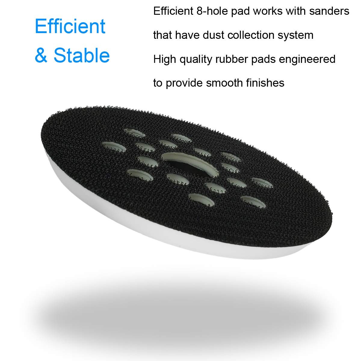 5 Inch 8 Hole Hook & Loop Replacement Sander Pad for 5″ Bosch ROS20VS, 5 inch