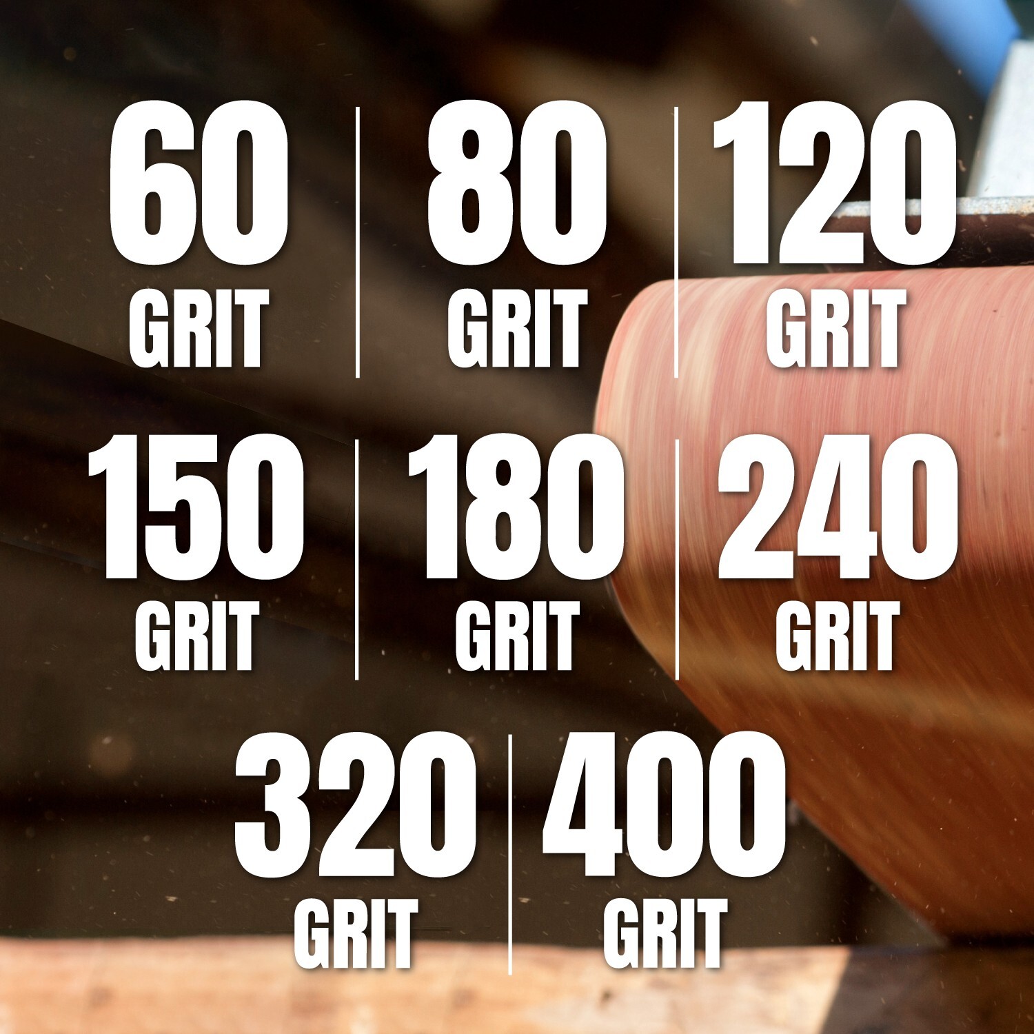 2 x 42″ Sanding Belt Grit Assortment-2 each of 60/80/120/150/240/400 Grit – 12PK